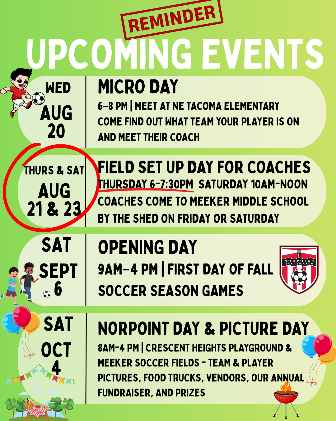 reminder _Upcoming Events Instagram Post